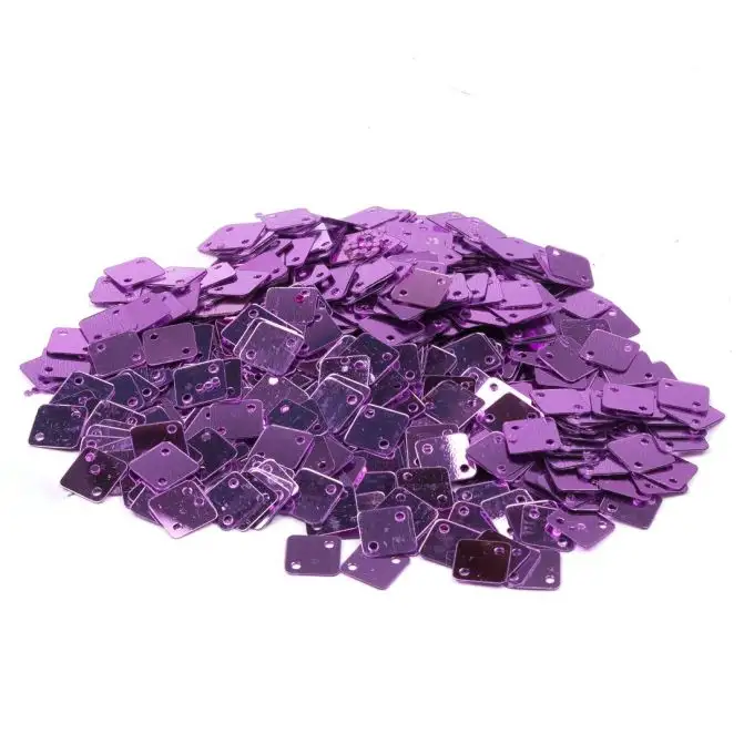 Paillettes da cucire piatte quadrate rosa chiaro 7,5x7,5mm