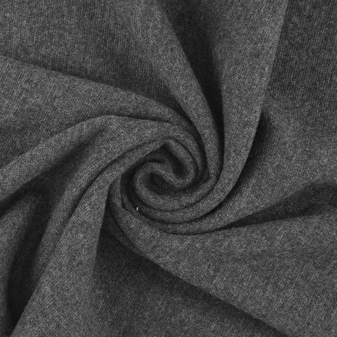 Tessuto jersey costina tubolare grigio scuro