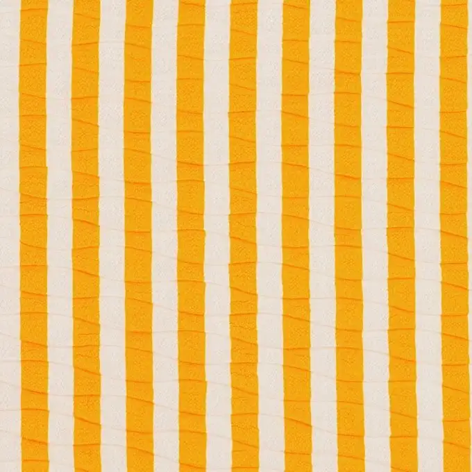 Tessuto crêpe plissettato righe gialle