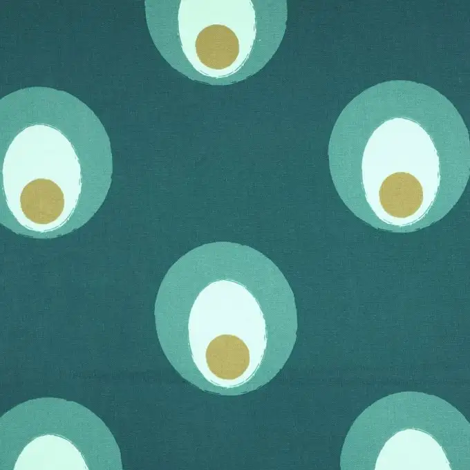 Tessuto cotone spesso piuma verde