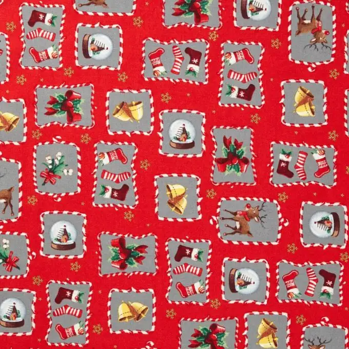 Tessuto cotone motivi natale