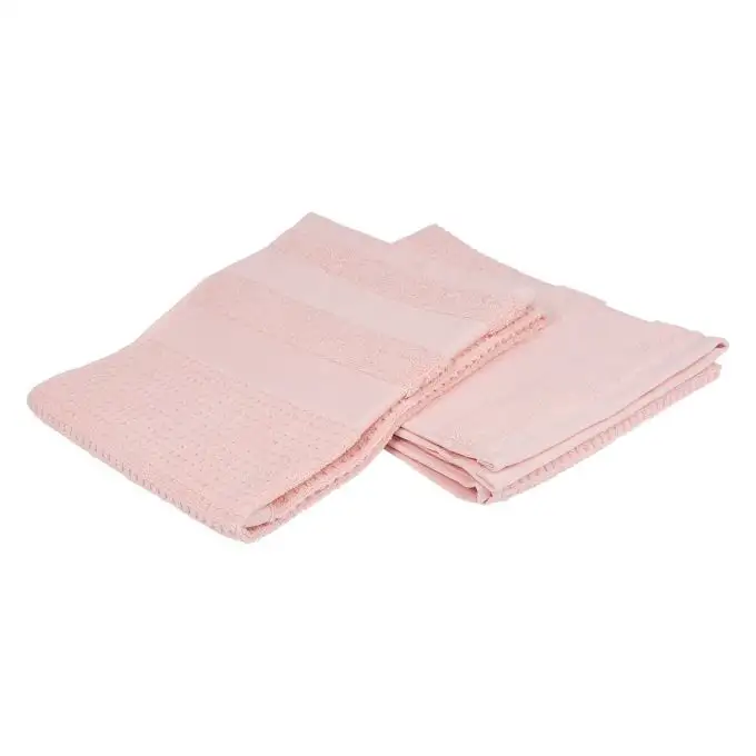 Lotto 2 asciugamani Garance rosa