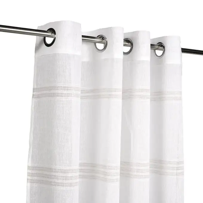 Tenda voile effetto lino righe 140x240 cm