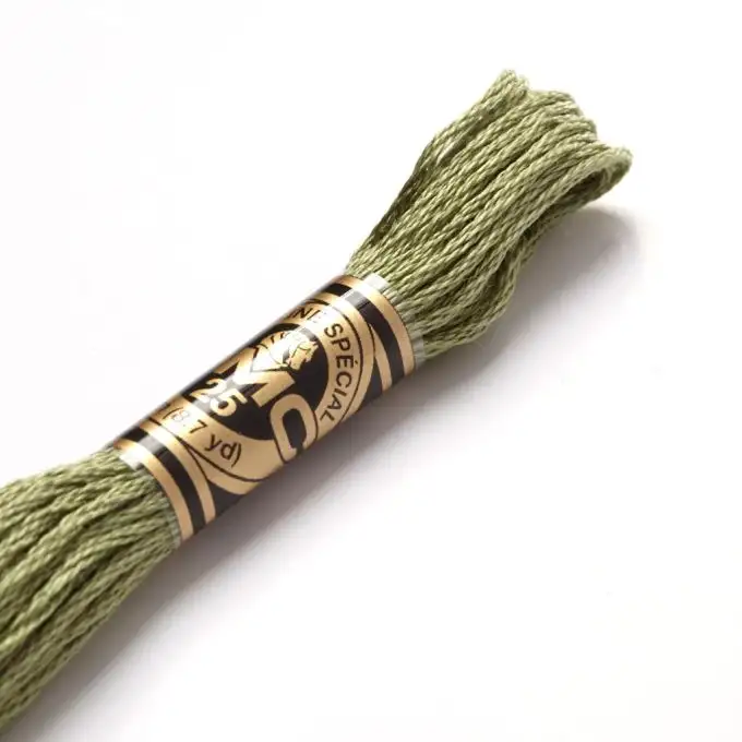 Filato mouliné da ricamo tonalità verdi COL 3052