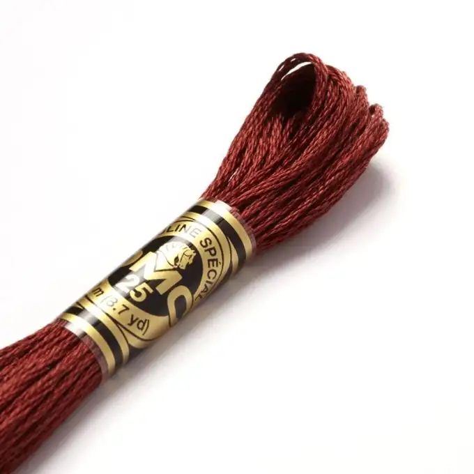 Filato mouliné da ricamo tonalità rosse codice 3857
