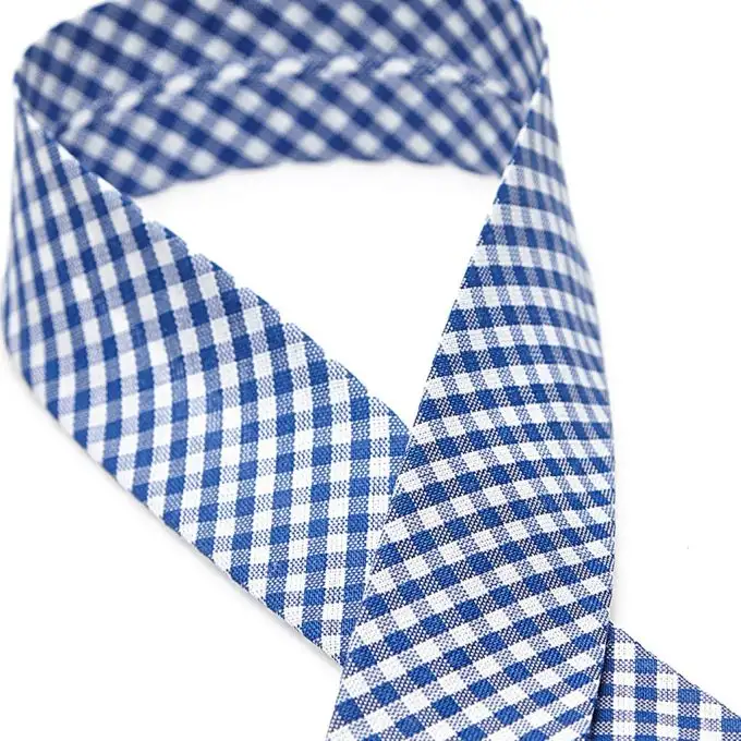 Vichy inclinato - Blu marino