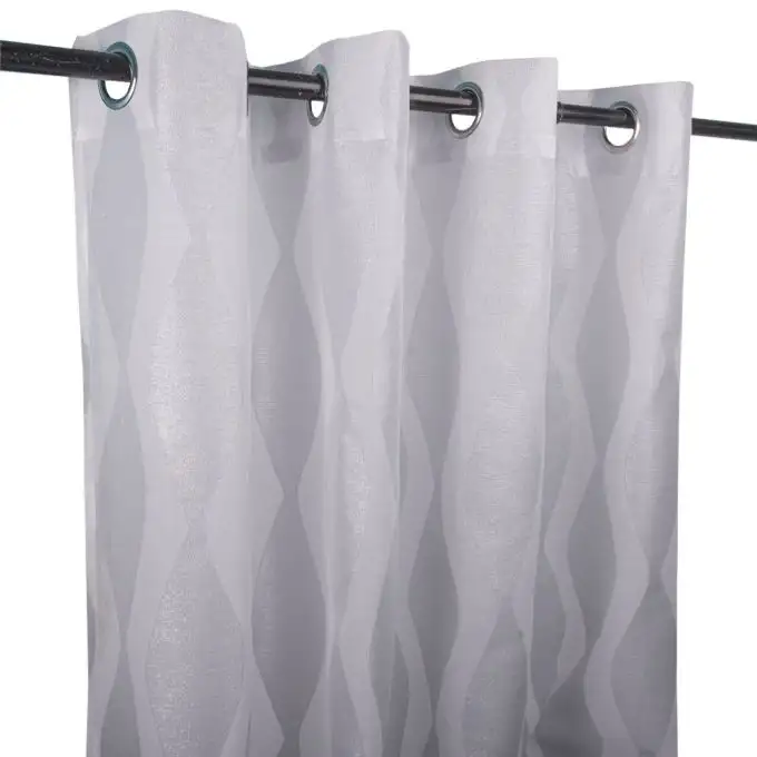 Tenda jacquard grigia motivi ondulati