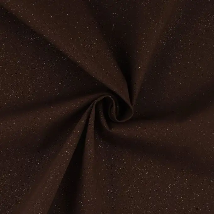 Tessuto twill bordeaux con paillettes multicolori