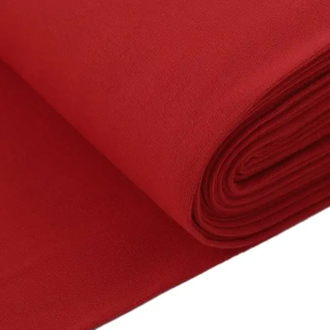Tessuto jersey costina tubolare rosso
