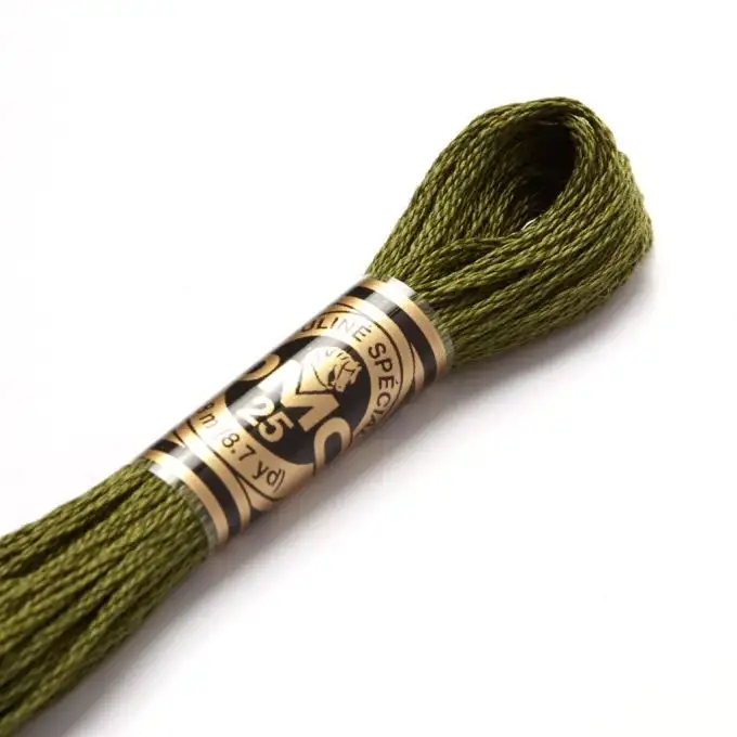 Filo mouliné da ricamo tonalità verdi COL 936