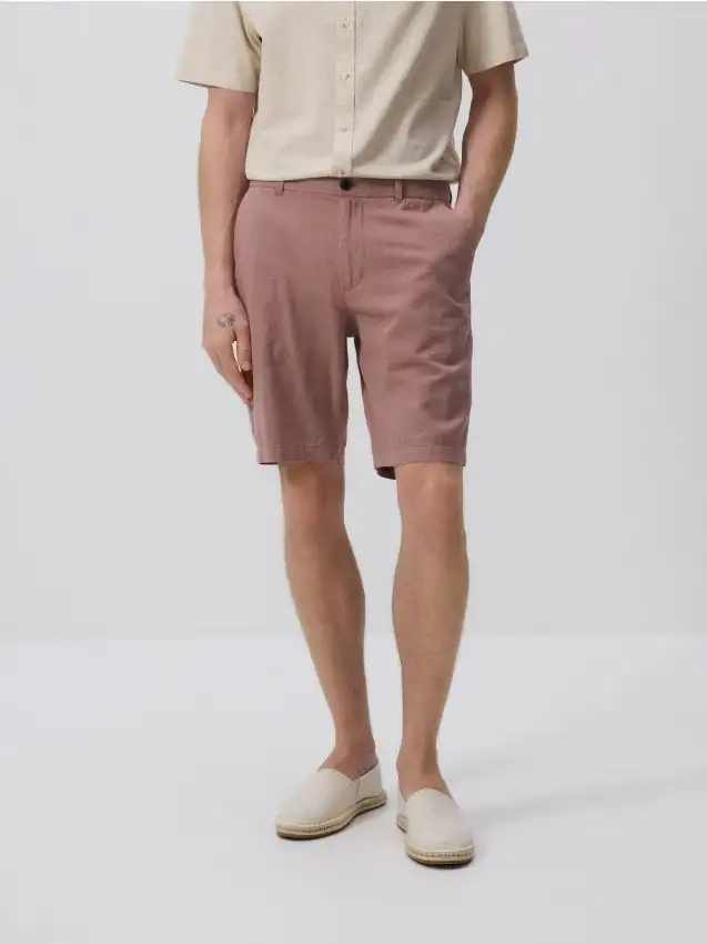 Pantaloncini chino regular Colore rosa cipria