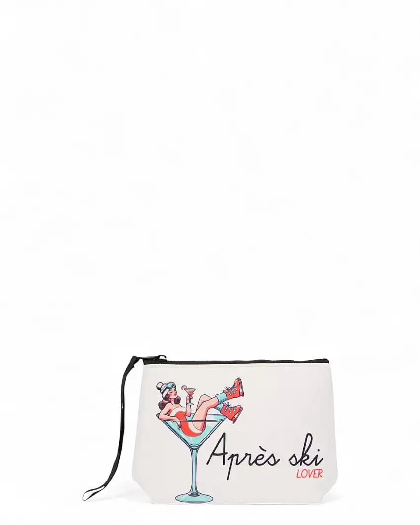 Pochette Aline Saint Barth con Stampa Logo e Zip