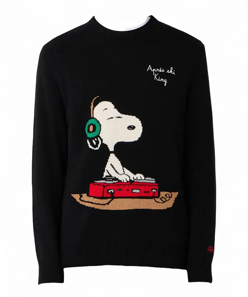 Maglione Heron Cashmere con Ricamo Snoopy