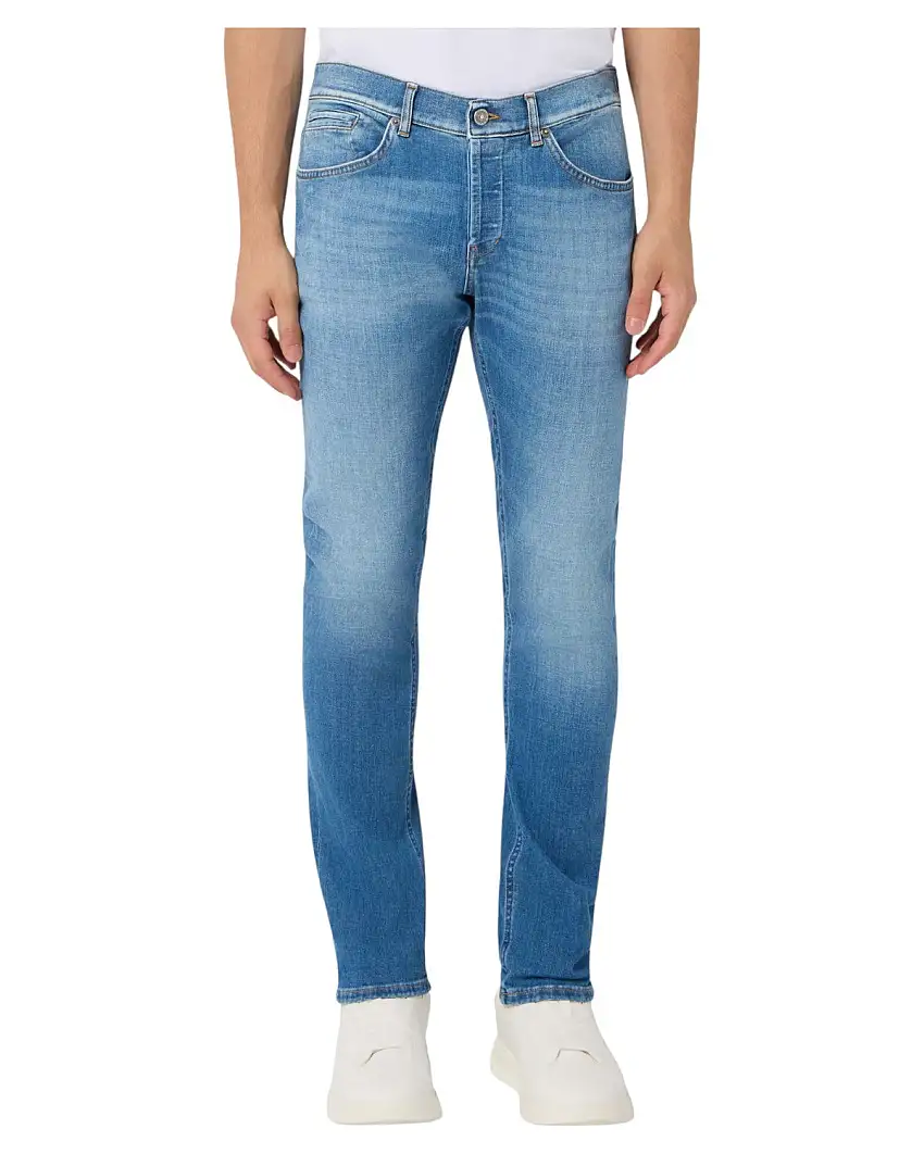 Jeans Dondup George Skinny Fit Uomo Blu Medio | Denim Stretch Made in Italy