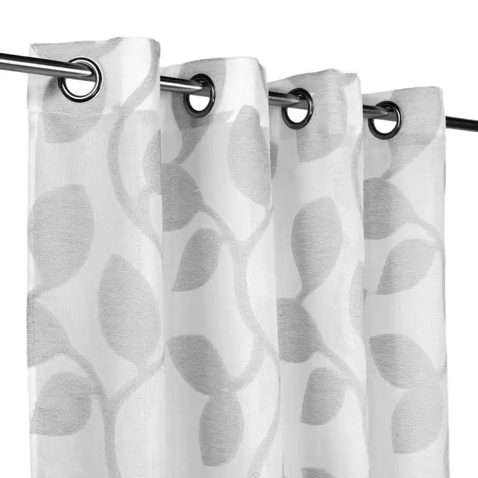 Tenda voile foglie grigie 140x260 cm