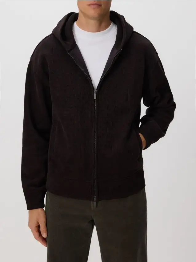 Felpa con cappuccio Colore marrone scuro