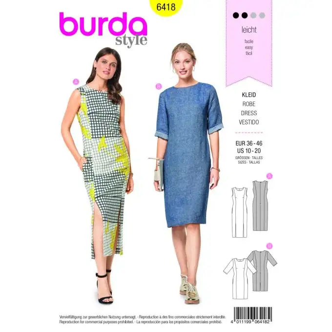 Modello burda 6418 abito