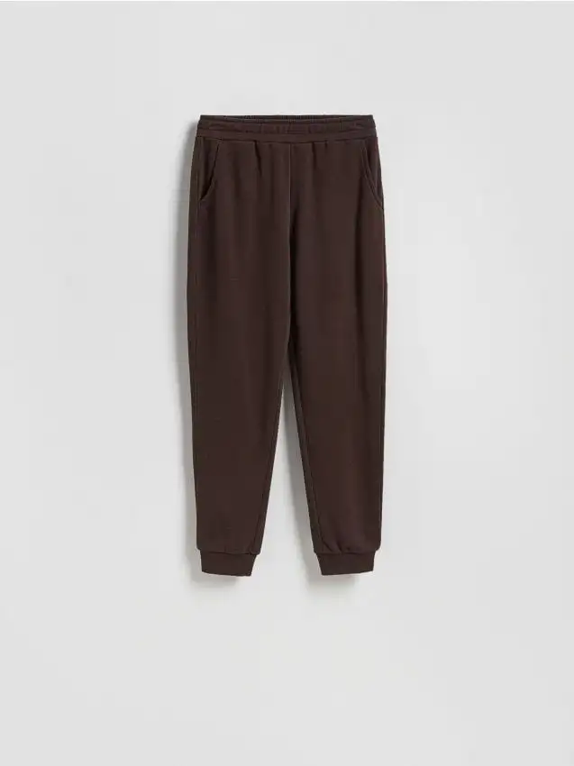 Pantaloni da tuta in misto cotone Colore marrone scuro