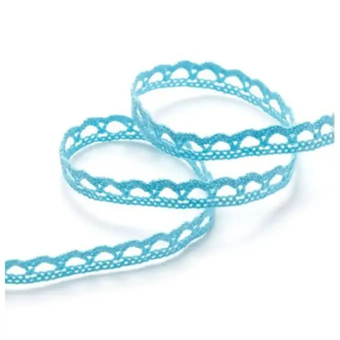 Nastro pizzo 10 mm blu