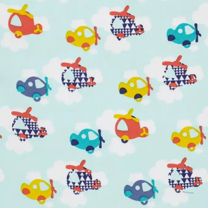 Tessuto per lenzuola bambino elicottero