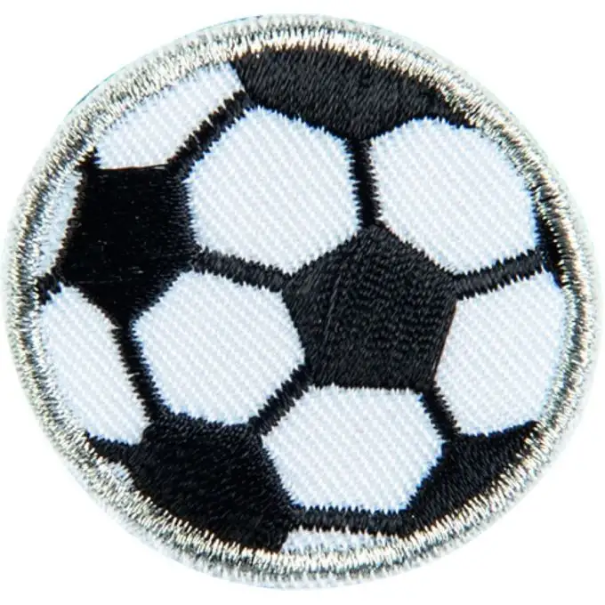 Scudetto pallone da calcio contorno argento