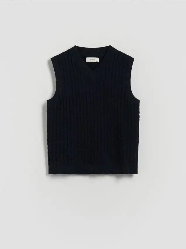 Gilet in cotone Colore blu scuro