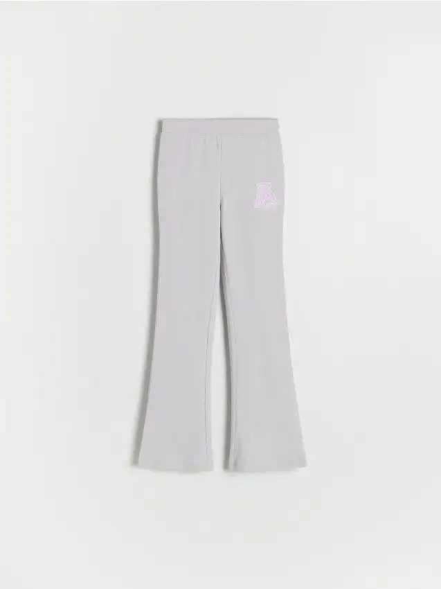 Leggings in misto cotone stampati Colore grigio chiaro