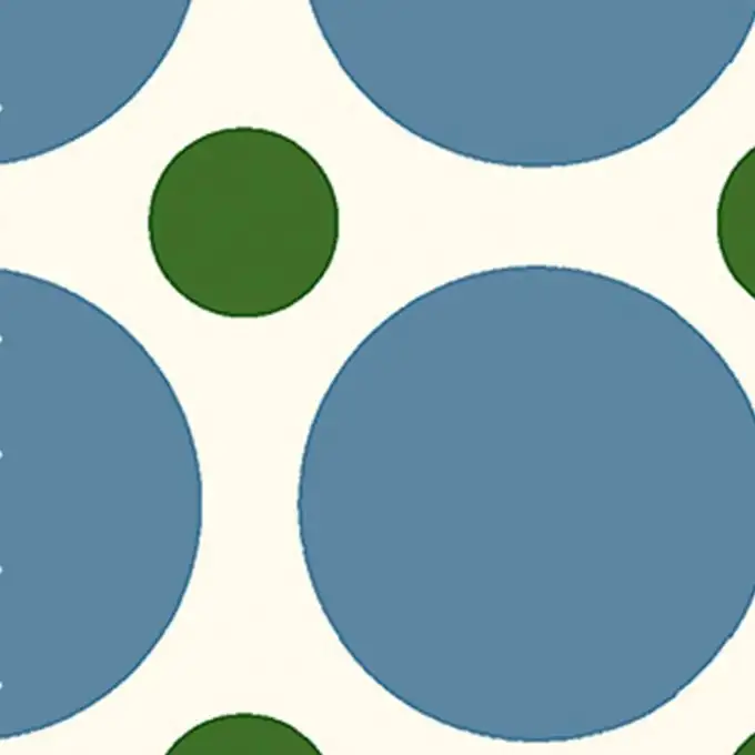 Tessuto cotone blu cerchi