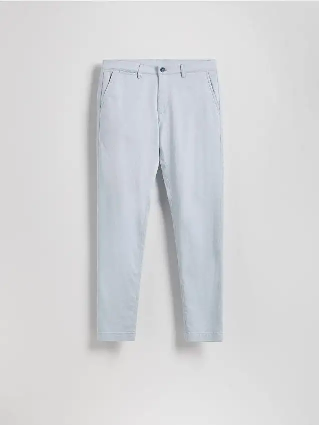 Pantaloni slim chino in cotone Colore blu pallido