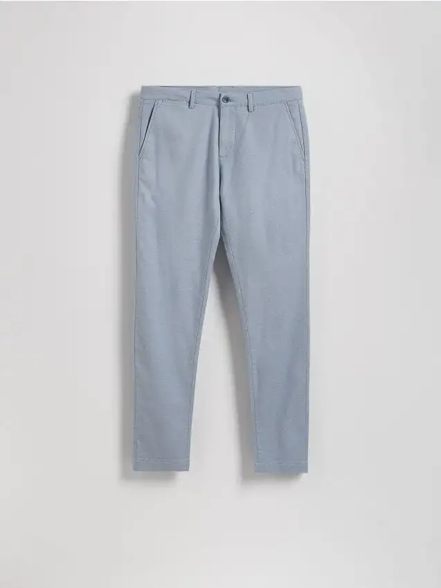 Pantaloni slim chino in cotone Colore blu