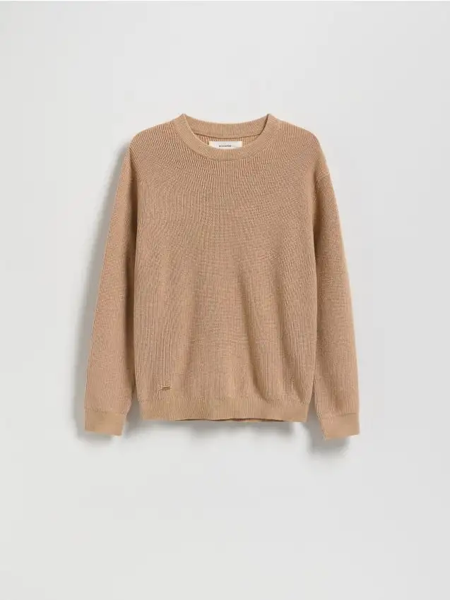 Maglione strutturato Colore marrone dorato