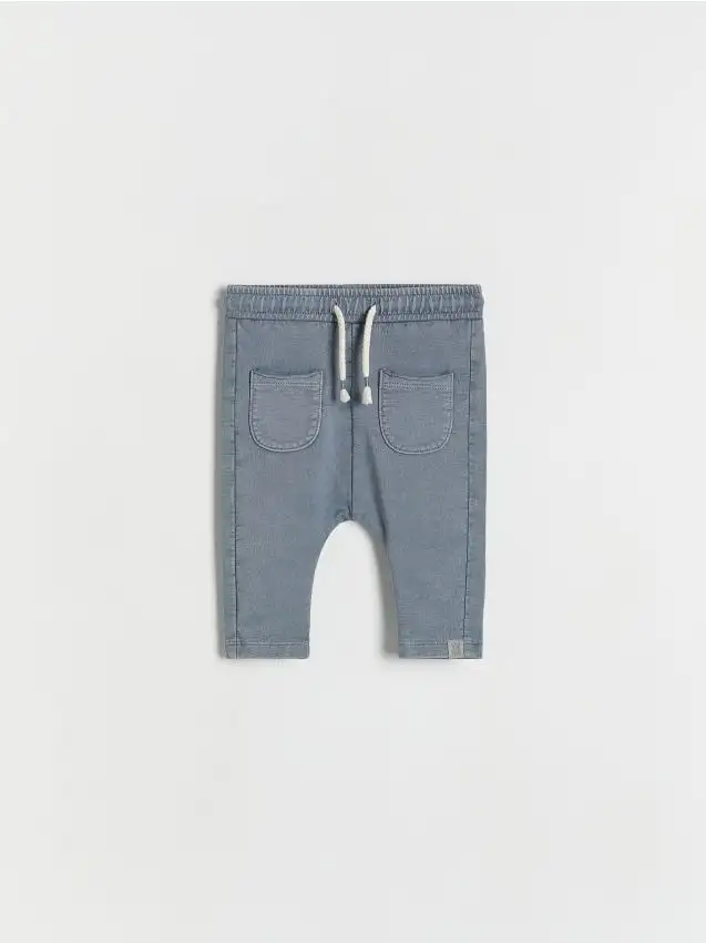 Pantaloni in cotone Colore blu scuro