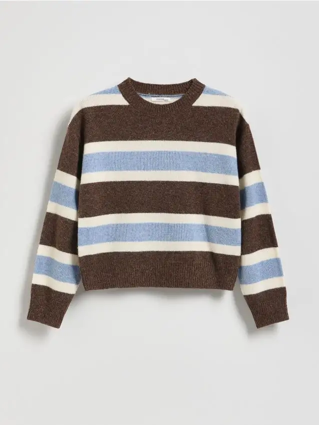 Maglione misto lana a righe Colore multicolore