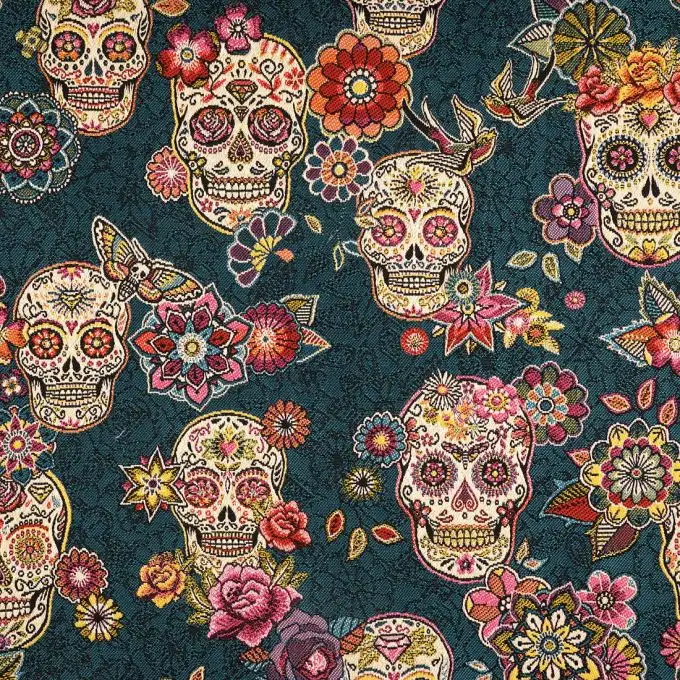 Tessuto jacquard Cristobal blu