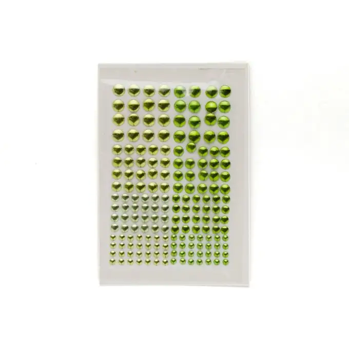 Punto metallico rotondo termoadesivo verde