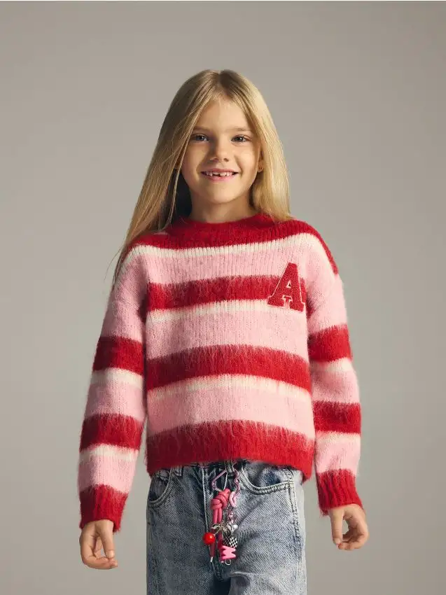 Maglione lavorato a maglia con misto lana Colore multicolore