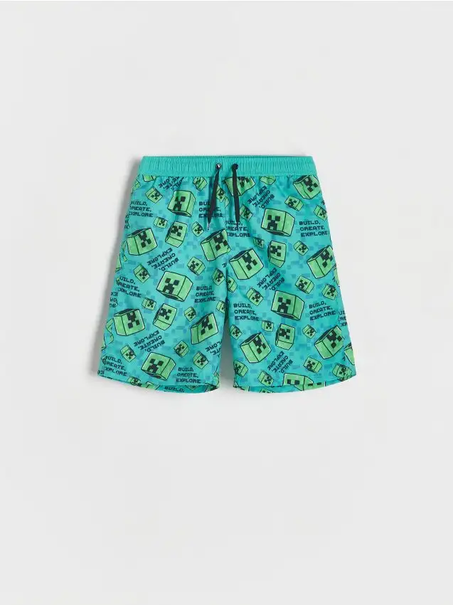 Pantaloncini da bagno Minecraft Colore turchese chiaro