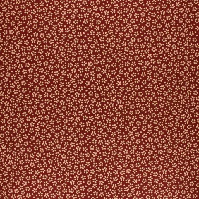 Tessuto cotone stampato fiori bordeaux
