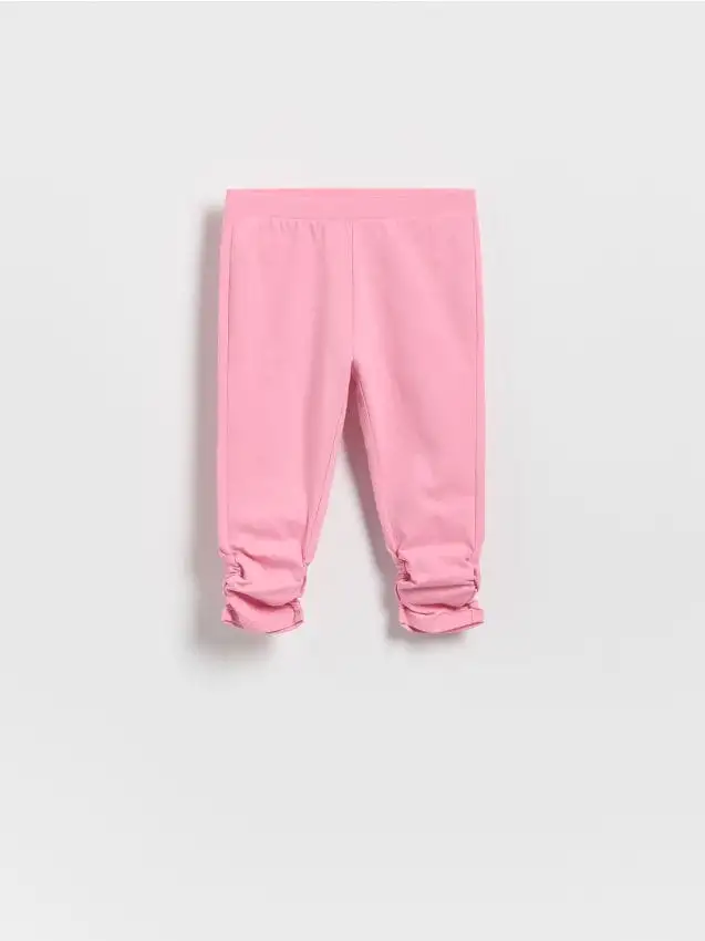 Leggings 3/4 con arricciatura Colore rosa