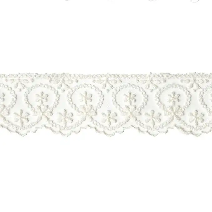 Nastro pizzo fiori 45 mm ecru