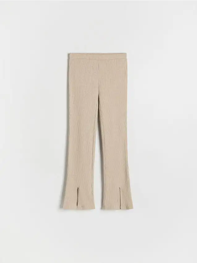 Leggings a zampa in misto viscosa Colore beige