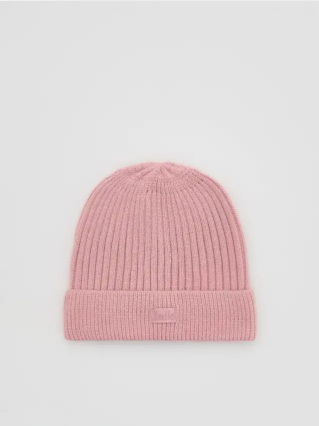 Berretto in maglia in misto viscosa Colore rosa cipria