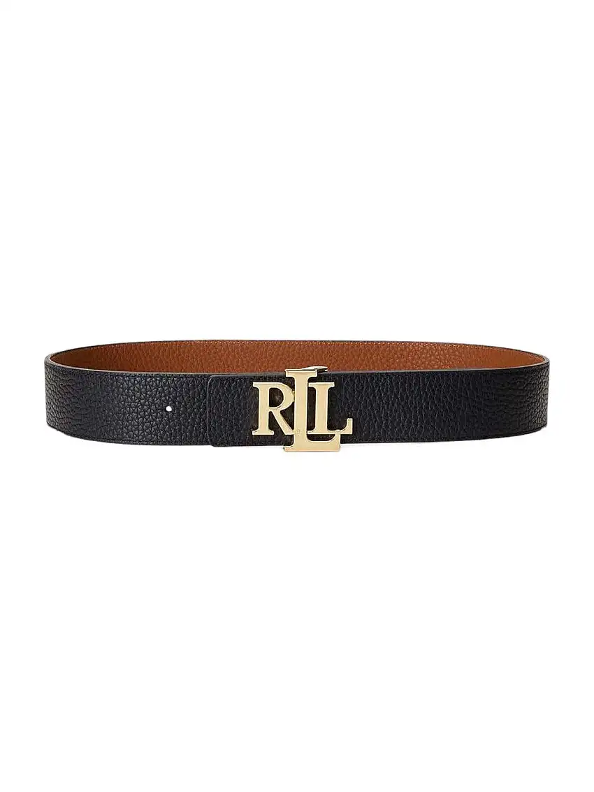 Lauren Ralph Lauren Reversible Leather Belt Black/Tan - 647329