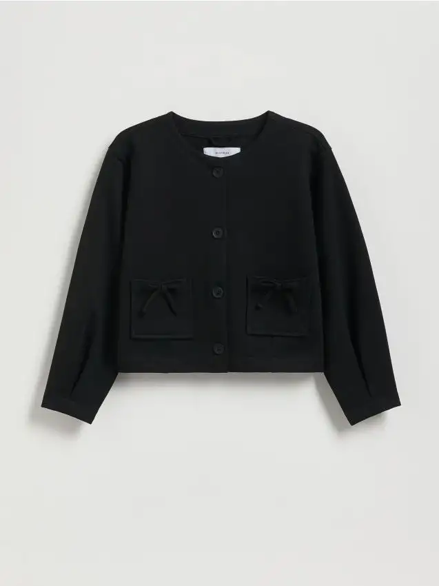 Giacca corta in viscosa Colore nero