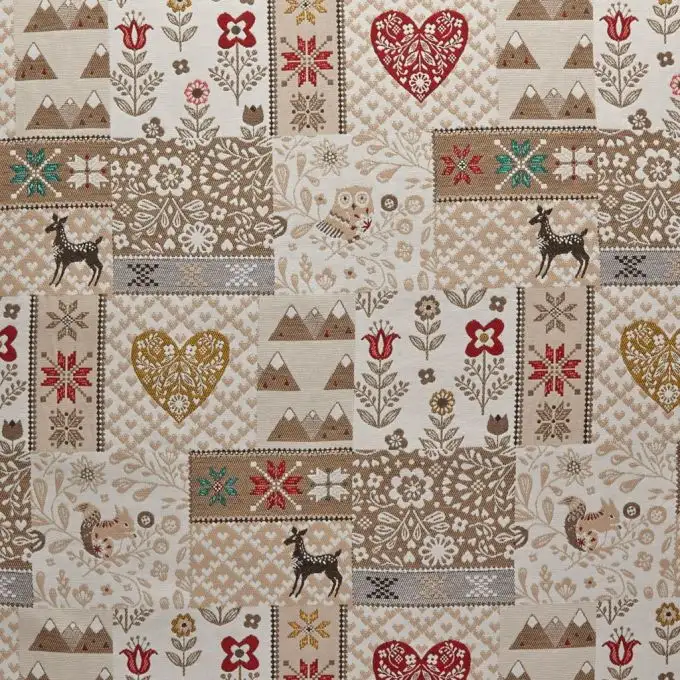 Tessuto jacquard Folk Patch