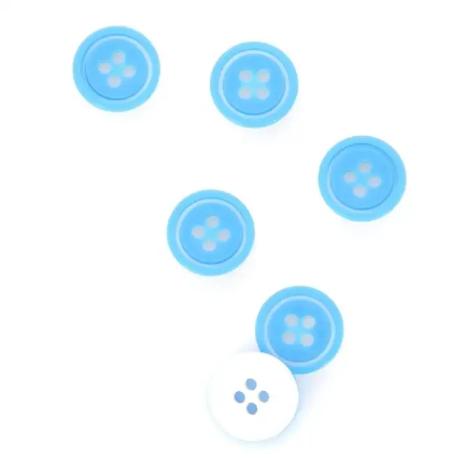 bottoni turchese e bianchi 14 mm