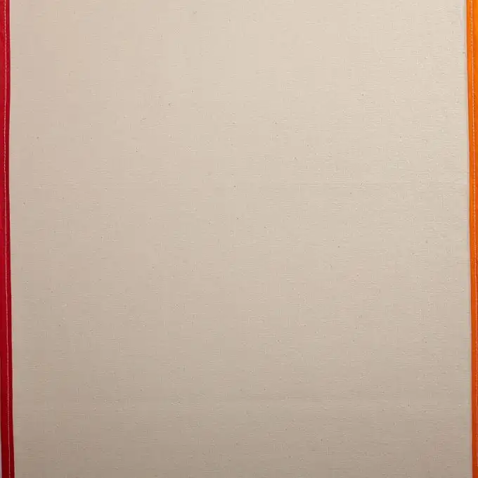 Tela sdraio ecru con bordo colorato