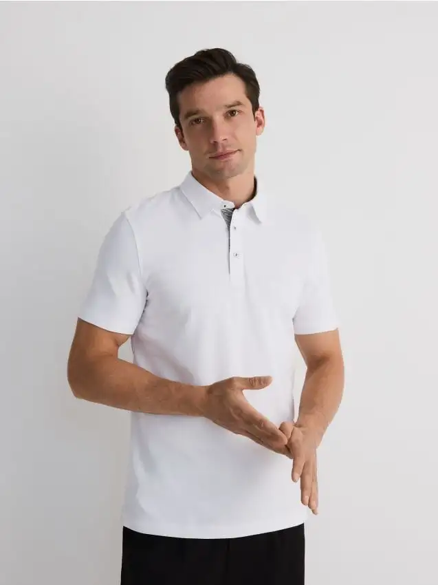 Polo con ricamo Colore bianco