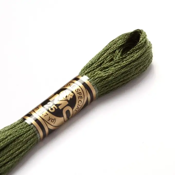 Filato mouliné da ricamo tonalità verdi cod 3362