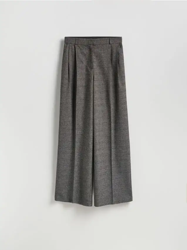 Pantaloni a quadri a gamba ampia Colore multicolore